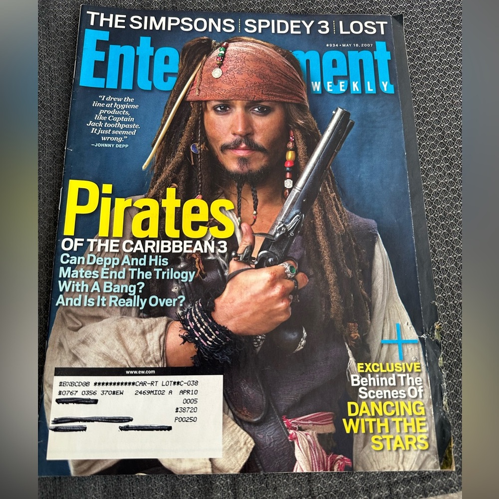 🏴‍☠️🌴 2007 Entertainment Weekly Pirates of the Caribbean